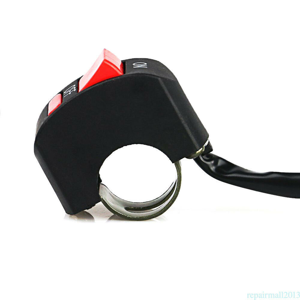 LED Light Switch Handlebar Mount Flameout Switch ON/OFF Button for Motorcycle Q