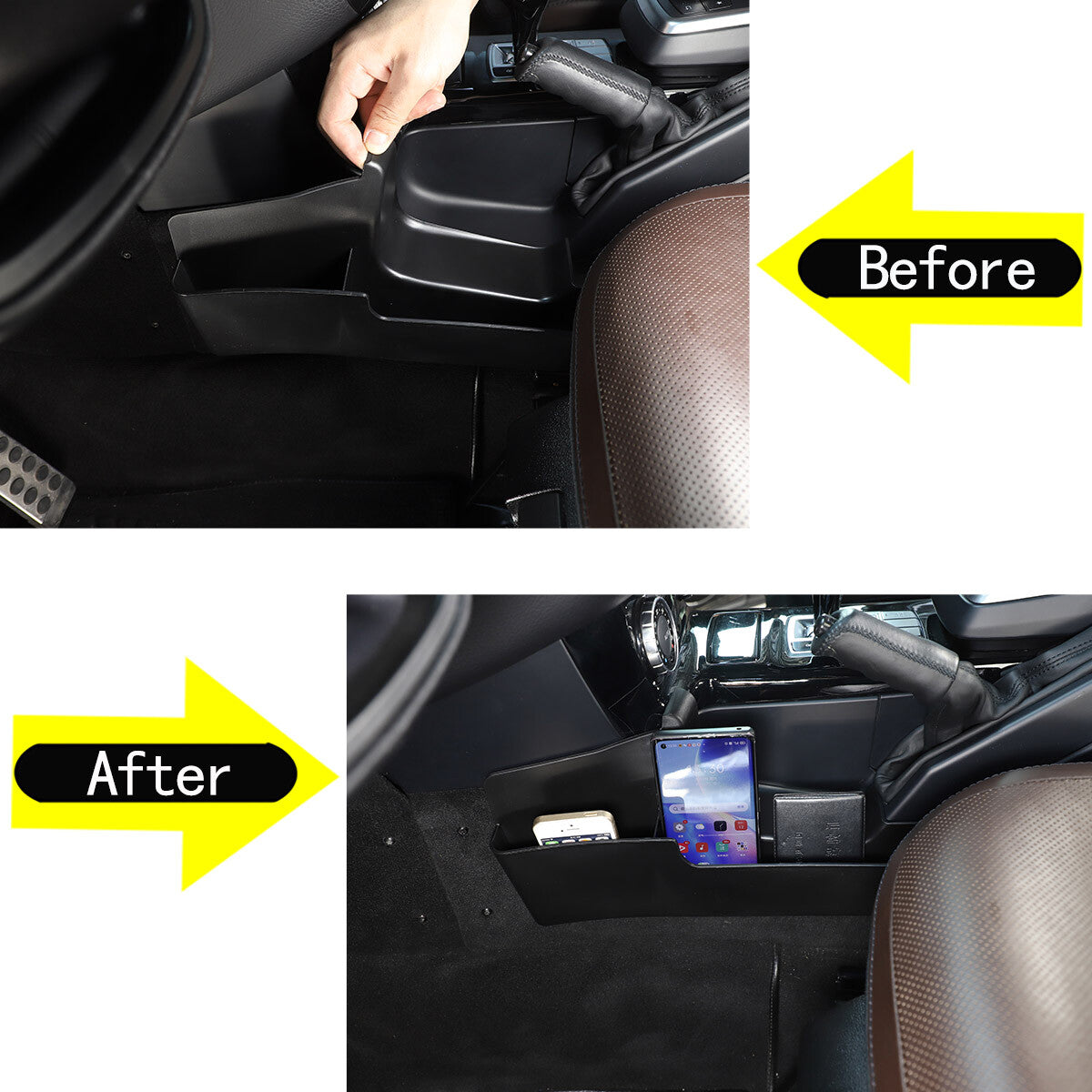 Black for seat storage cloth bag with two-space box decoration for Toyota Supra 19-21