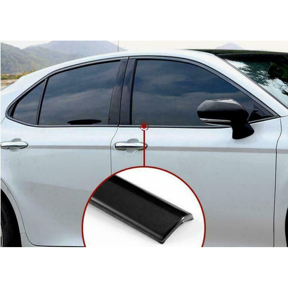 for Toyota for Camry 2018-2023 Glossy black Car Window Molding Strip Cover Trim 10Pc