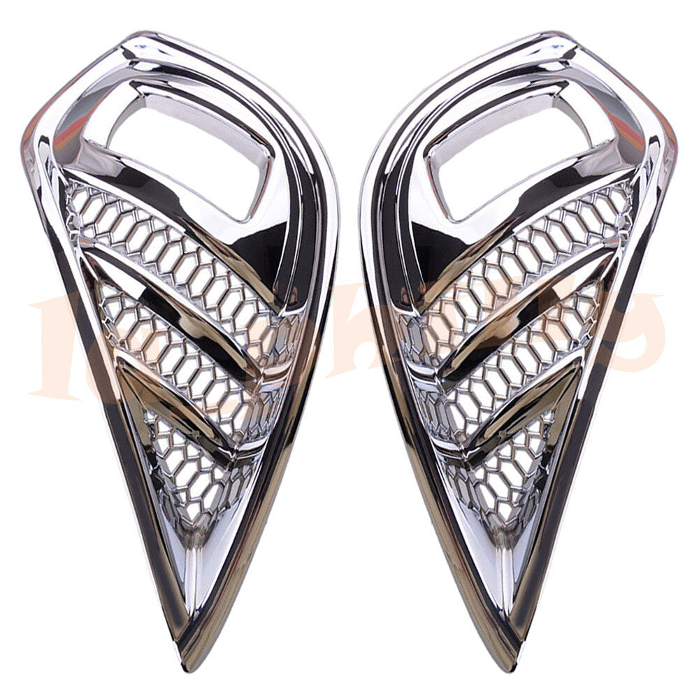 2x for Toyota 2020-22 Highlander Front Bumper Fog Light Lamp Cover Chrome Trim