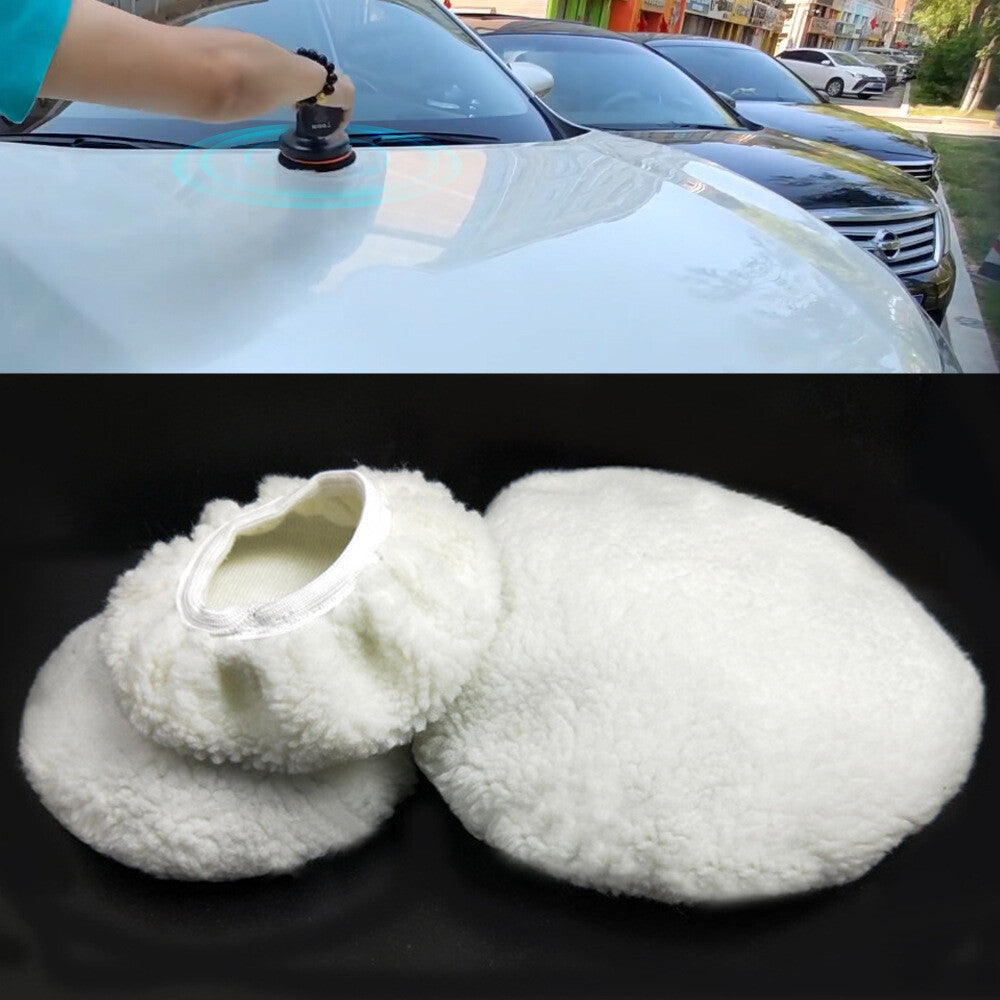3-Pack Bonnets Lambswool Polishing Pads for Car Polishing Q