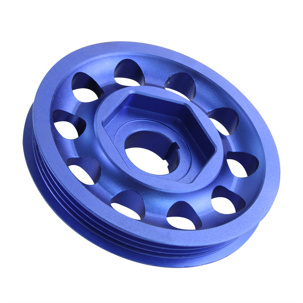 Single Belt Crank Pulley for Honda for Civic EK9 CRV Del Sol DOHC Integra DC2 Blue