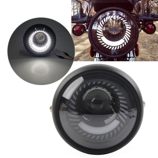 5-3/4 Switchback wei?e LED Halo DRL Angel Eye Scheinwerfer Motorrad