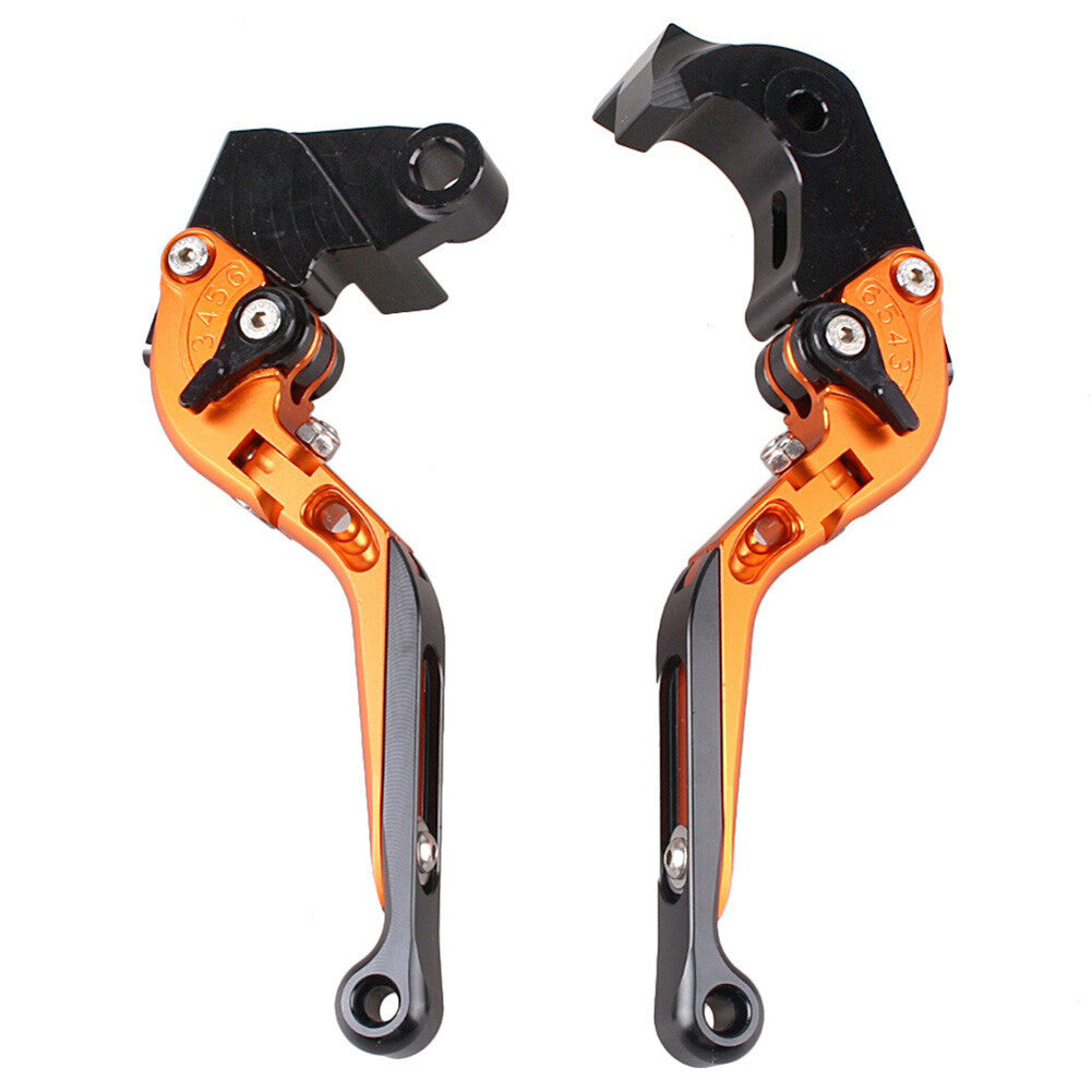 for KAWASAKI Z1000 2007-2016 Orange/Black 2x Alloy Folding Brake Clutch Levers Q
