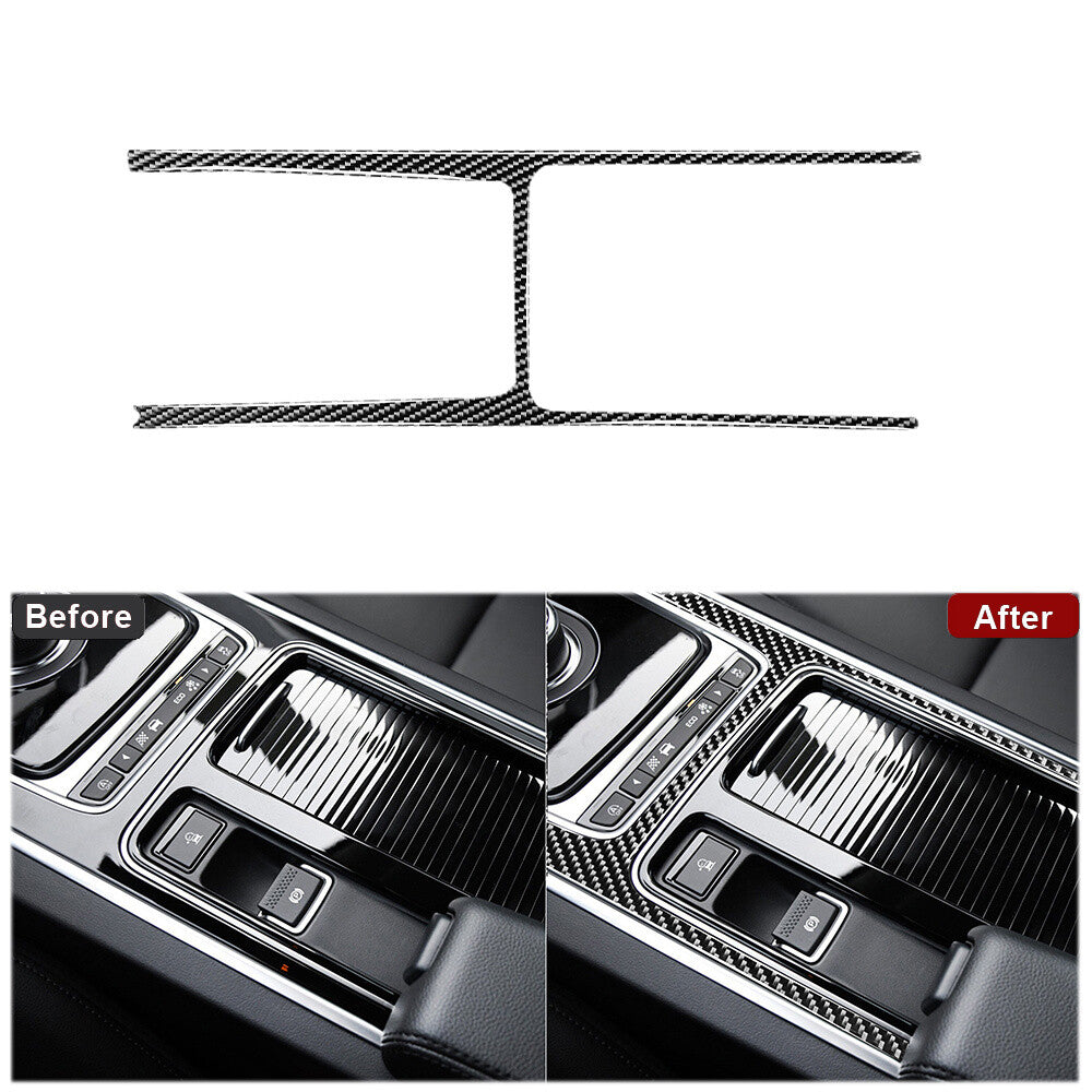 for Audi Q7 2016-2019 Carbon Fiber Center Control Switch Button Frame Trim Cover v