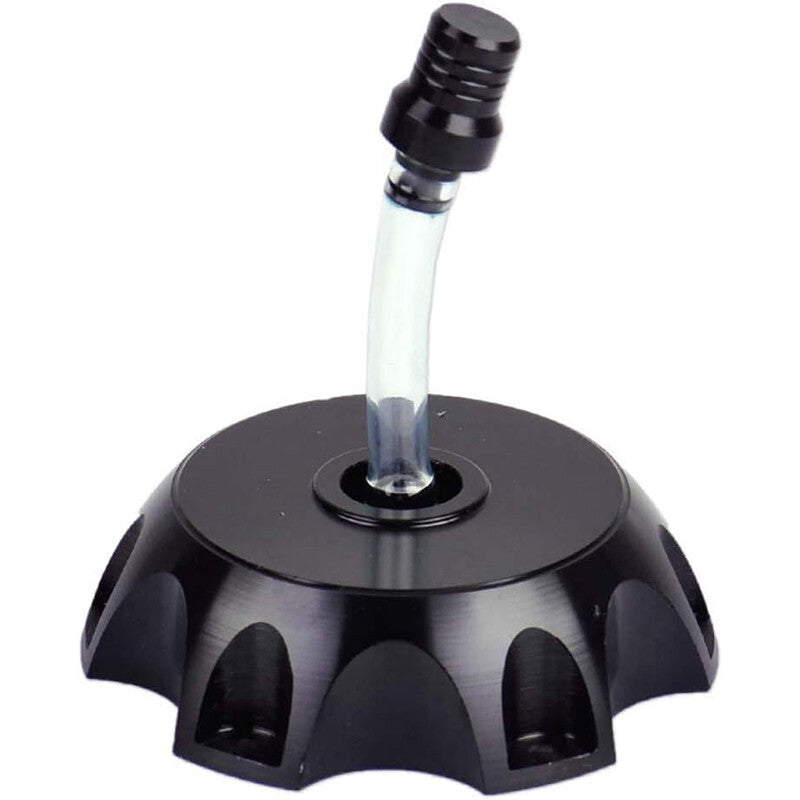 1 Fuel Gas Tank Cap Vent Air Valve Breather Tube Pit Dirt Bike Motorcycle Black