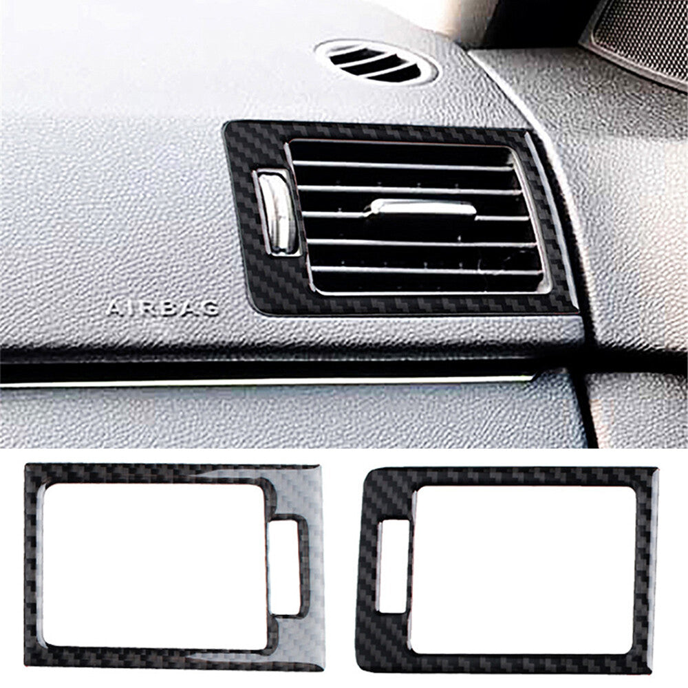 2x for Benz C-Class W204 2007-2010 Carbon Fiber Vent Outlet Trim