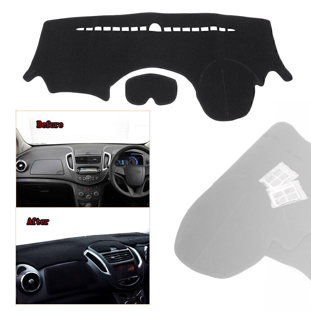 Inner Dashboard Dash Mat DashMat Sun Cover Pad for Holden Trax 2014-2016 Black Q