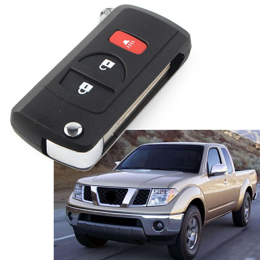 for Nissan Quest Frontier Titan Modified Flip Remote Key Fob Shell Case 3 Button Q