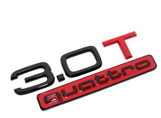 for Audi RS5 Rear Badge Boot Trunk Badge Sticker Carbon Fiber - v