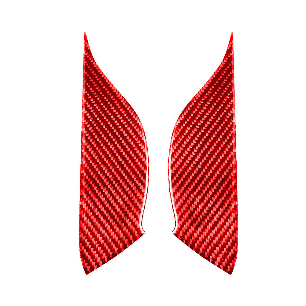 2-Piece Red Carbon Fiber Internal Gear Shift Side Cover Trim for BMW Z4 E85 (2003-08-)