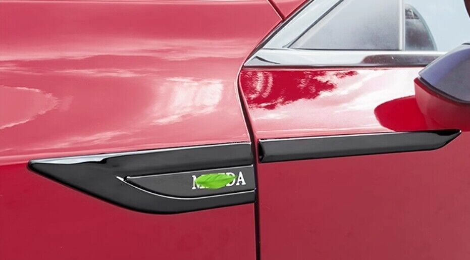 4PCS for Mazda 3 Axela 2019-23 Black Steel Side Fender Air Wing Vent Cover Trim