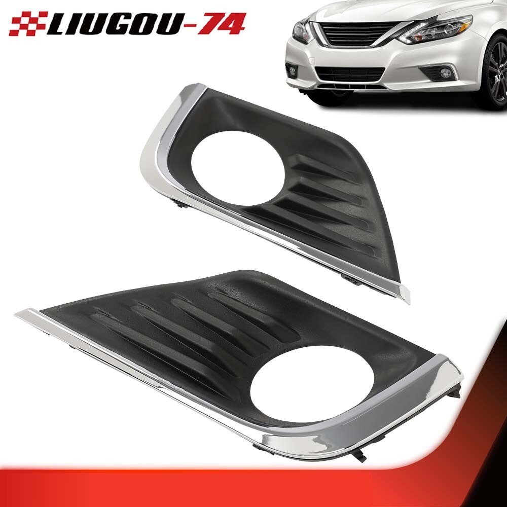 Suitable for 2016-2018 Altima fog light cover with chrome decoration, 1 pair- v