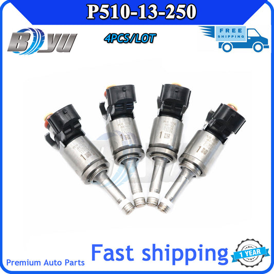 4-piece batch fuel injector P510-13-250 AN0160-01U09 suitable for Mazda MX-5, CX-3, and for Mazda 3- v