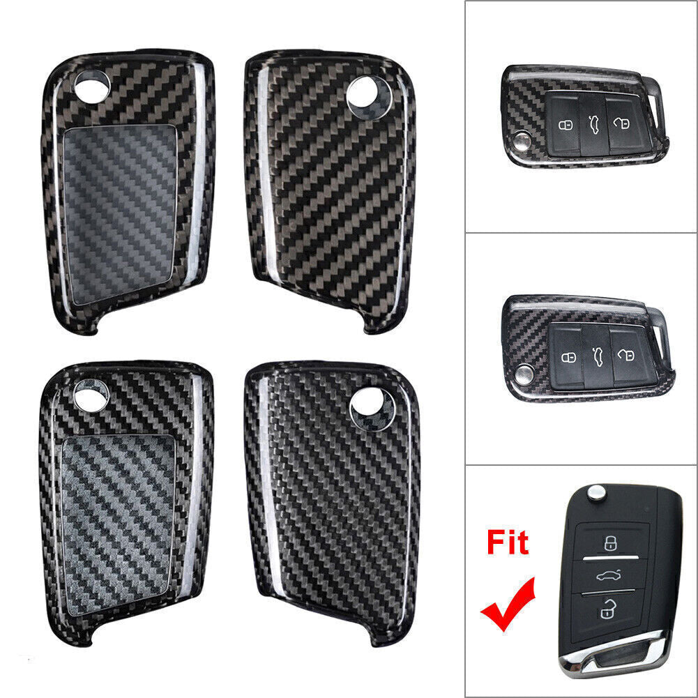 for VW 2015-up MK7 for Golf GTI for Jetta Carbon Fiber Remote Key Shell Cover Case Q