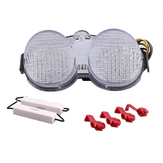 Clear LED Rear Tail Light Brake Lamp Turn Signal for YAMAHA YZF R6 2001 2002