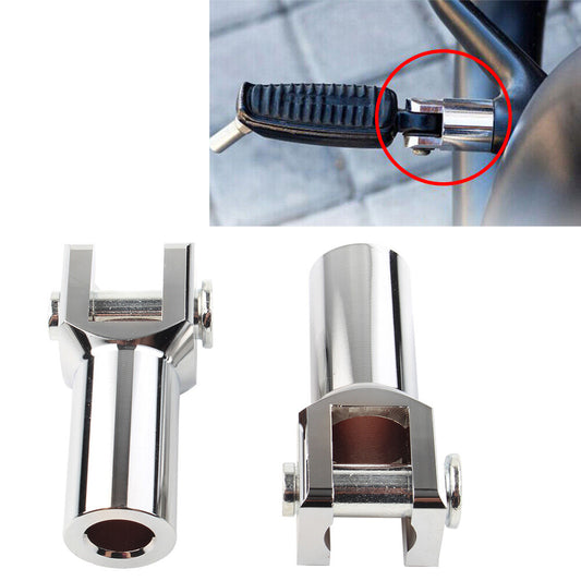 Silver 2.25 Foot Peg Support Mount Clevis Bracket for Harley Softail FLST 00-06