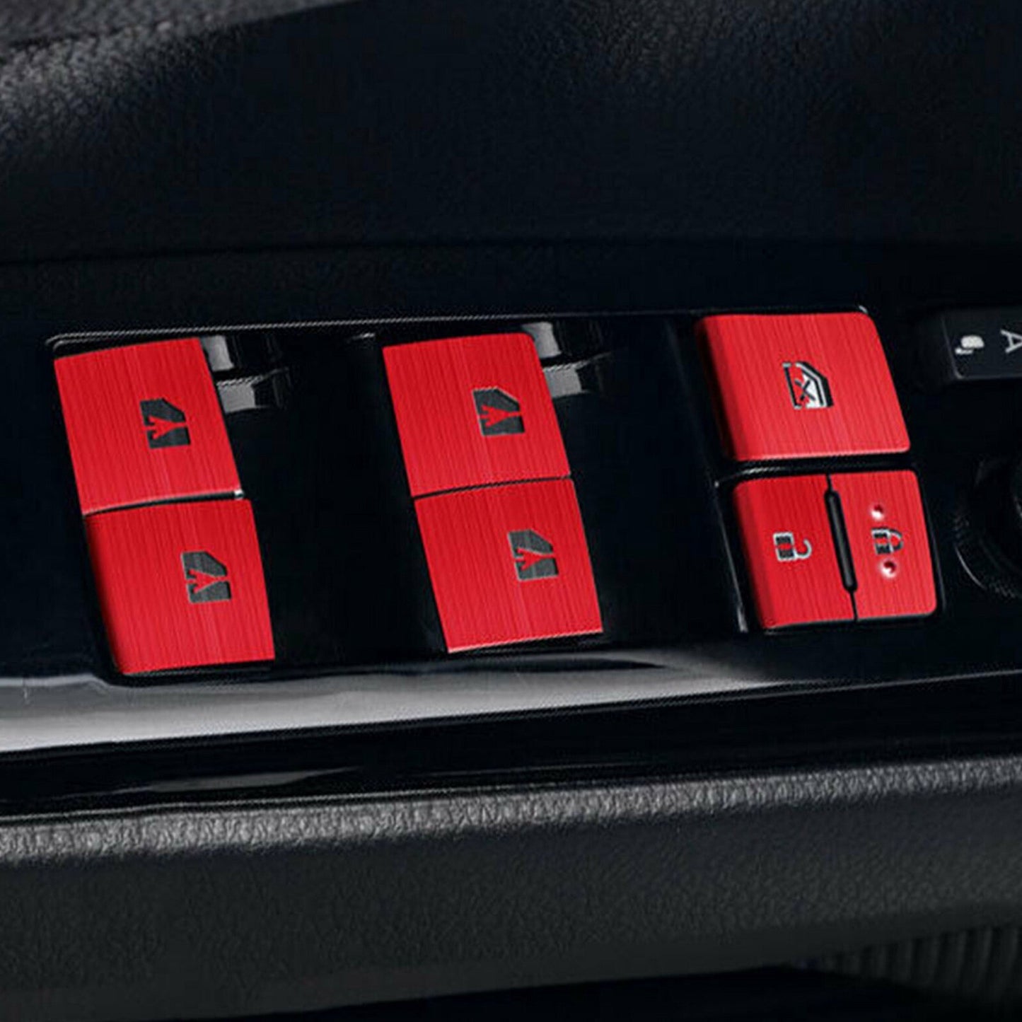 10X Aluminum Window Lift Panel Switch Sticker Trim Fits for Toyota for Camry 18-22 AT