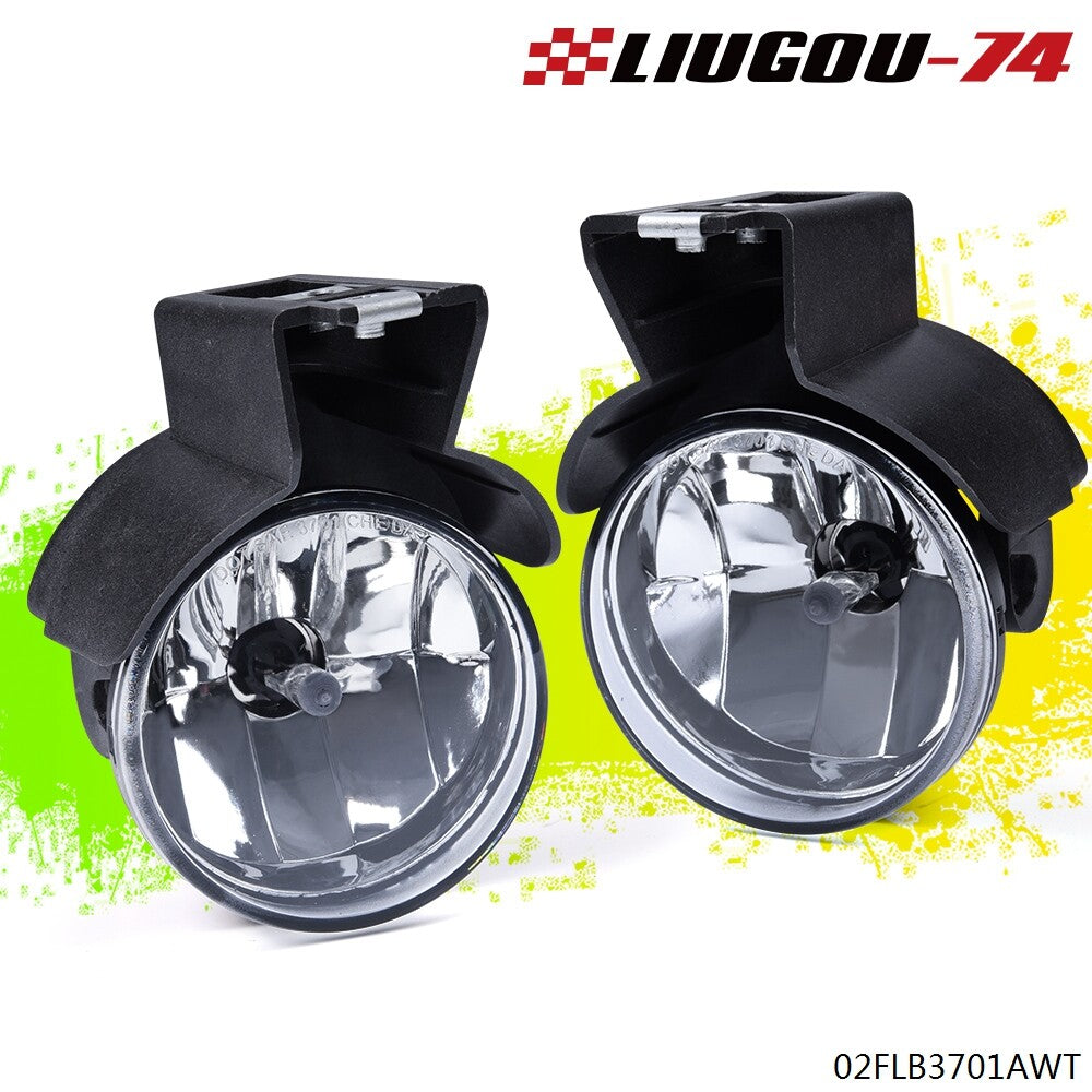 2 Pack Front Bumper Fog Light Clear Lights Fits for Dodge Durango Dakota- v