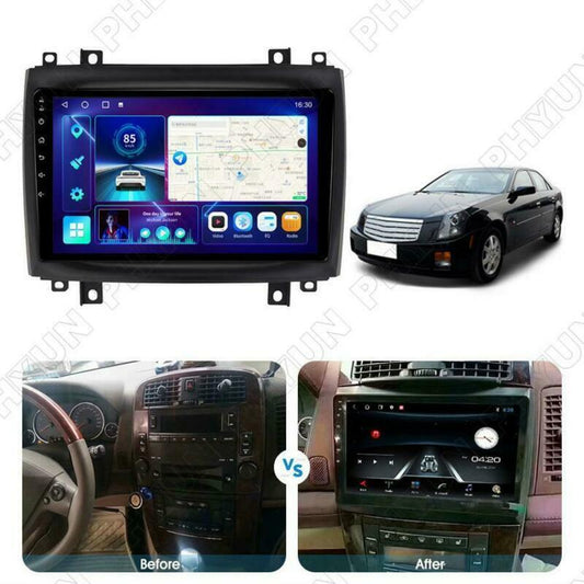 Stereo radio with GPS, Android 10, Wi-Fi, hands- , compatible with 2003-2007 for Cadillac CTS. n