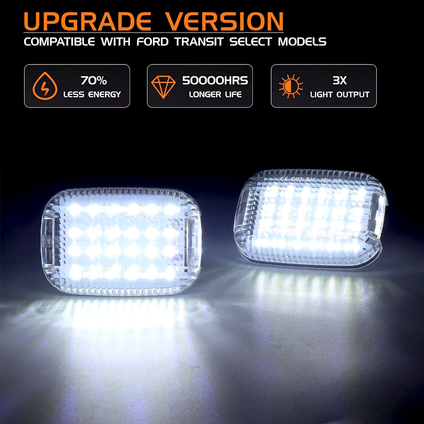 2X Cargo Tray Light Roof Lamp Lamp  for ford  Transit Connect 2014 - 2023 Q