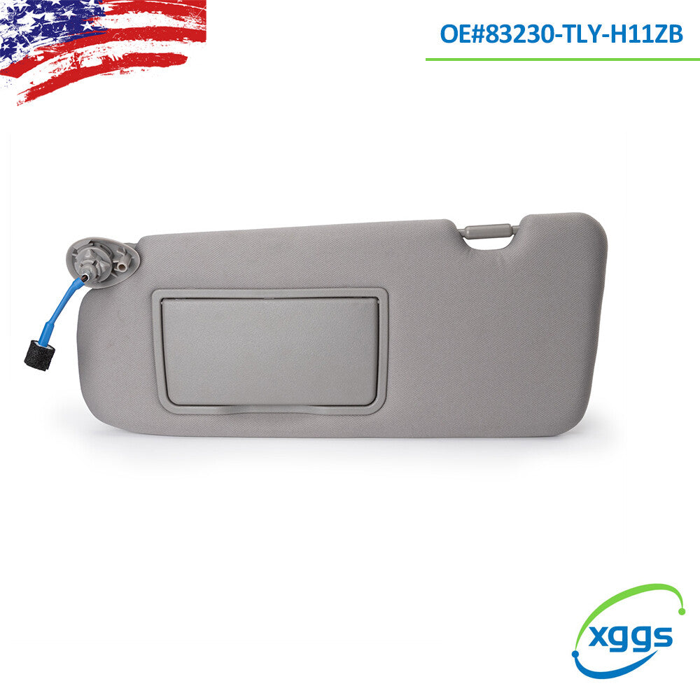 83280-TLY-H11ZB Gray Sun Visor for Honda CR-V Interior W/Mirror Light Left New