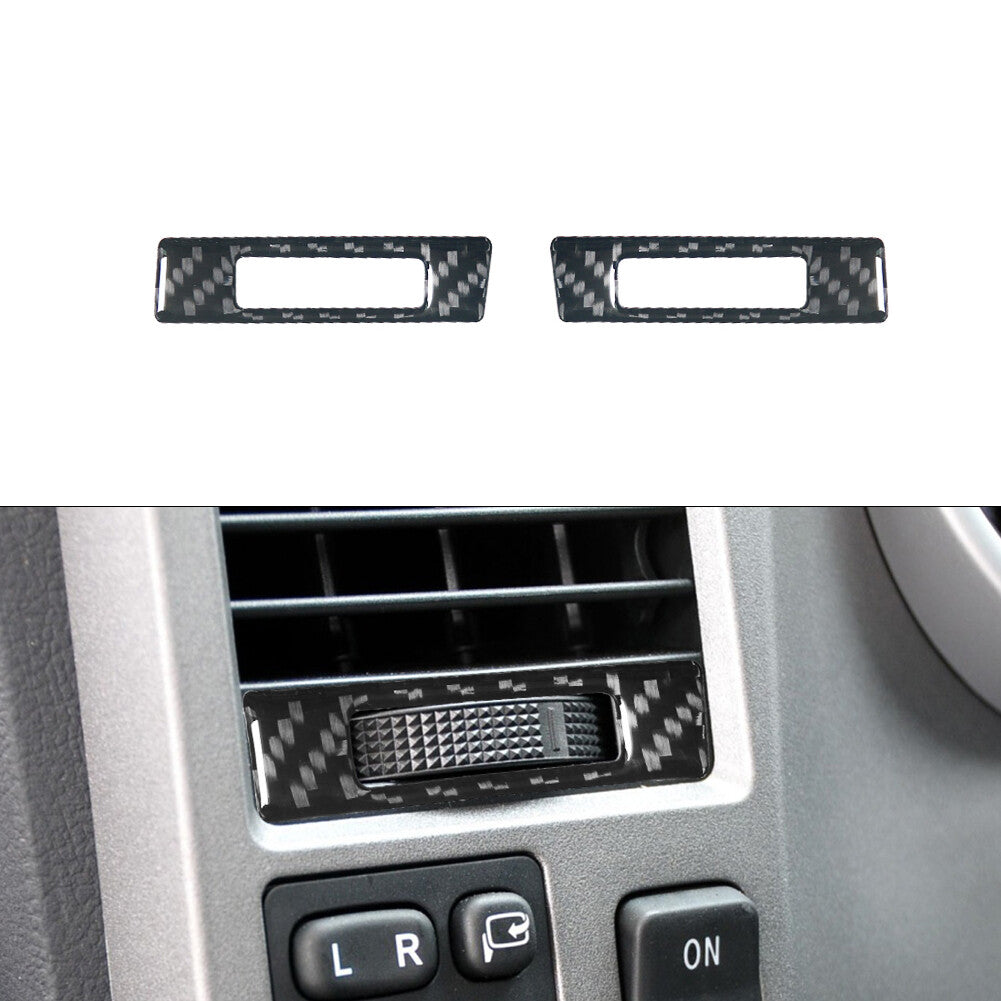 2X Car Air Vents Frame Panel Trim Cover Carbon Fibre for Toyota Tundra 2007-2013