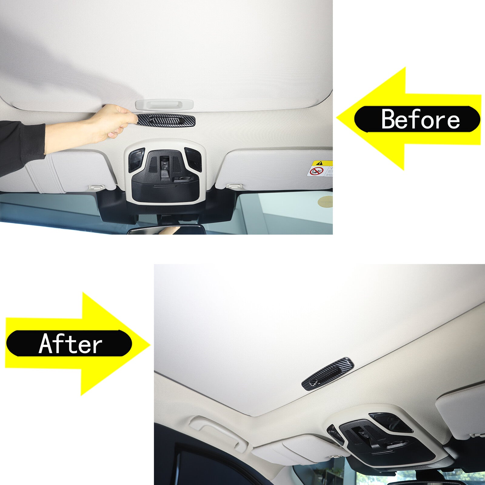 Carbon fiber ABS dome-shaped sunroof handle trim cover for Subaru Outback 2022 - 24- n