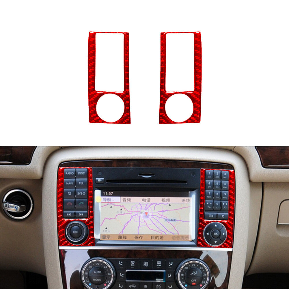 2X Carbon Fiber Front Door Panel Cover Trim For Explorer 2020-2023 v
