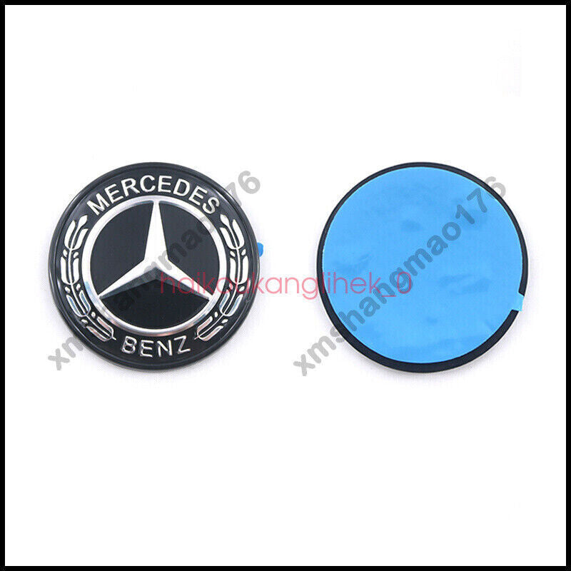 Black is suitable for Mercedes-Benz hooded flat-bottomed laurel wreath badges (adhesive).