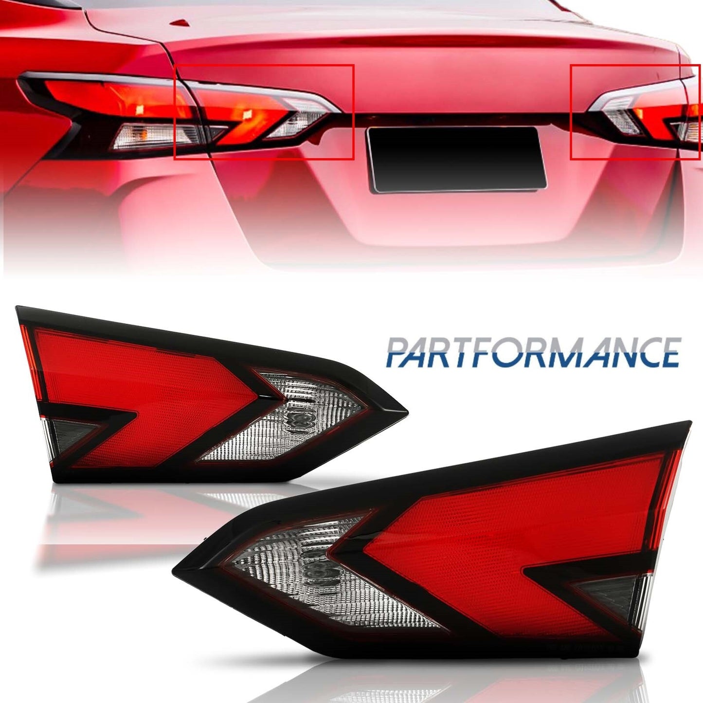 Interior Tail Light Lamp One Pair Brake Assembly For 2020 - 2023 for Versa Left + Right - v