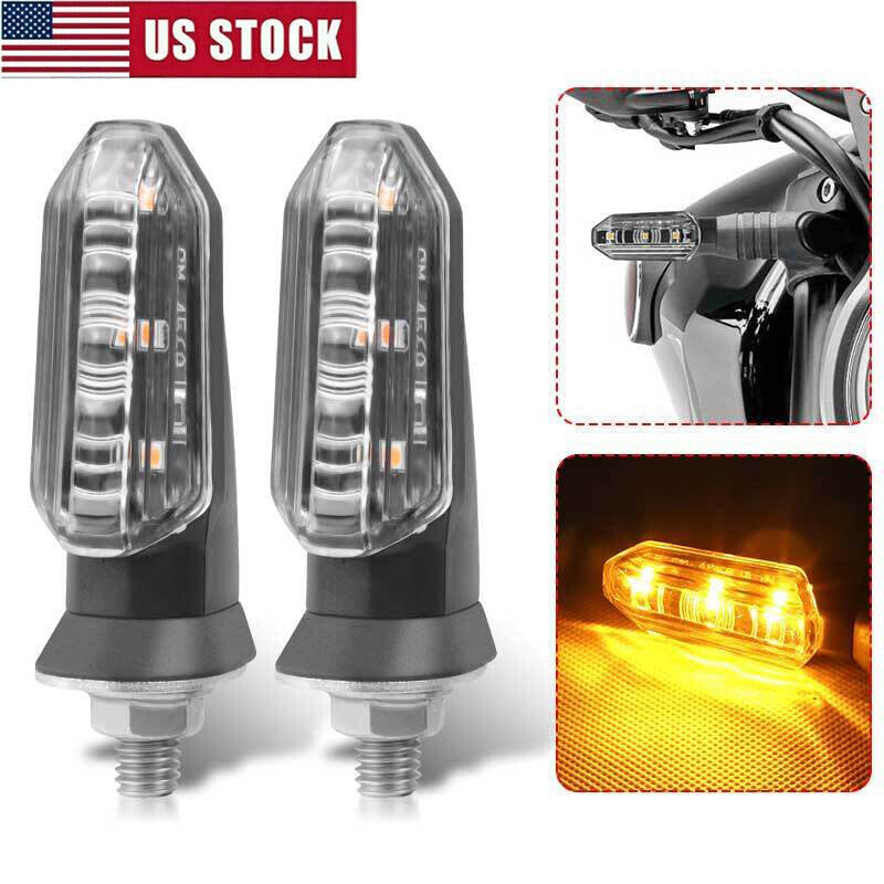Motorcycle LED Turn Signal Blinker Light Indicator Clear Amber for Honda for Yamaha