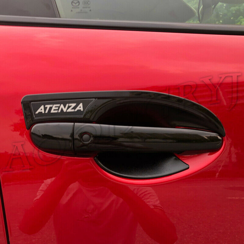 for Mazda 3 Axela 2014-2018 Glossy Black Side Door Handle+Bowl Combo Trim Covers