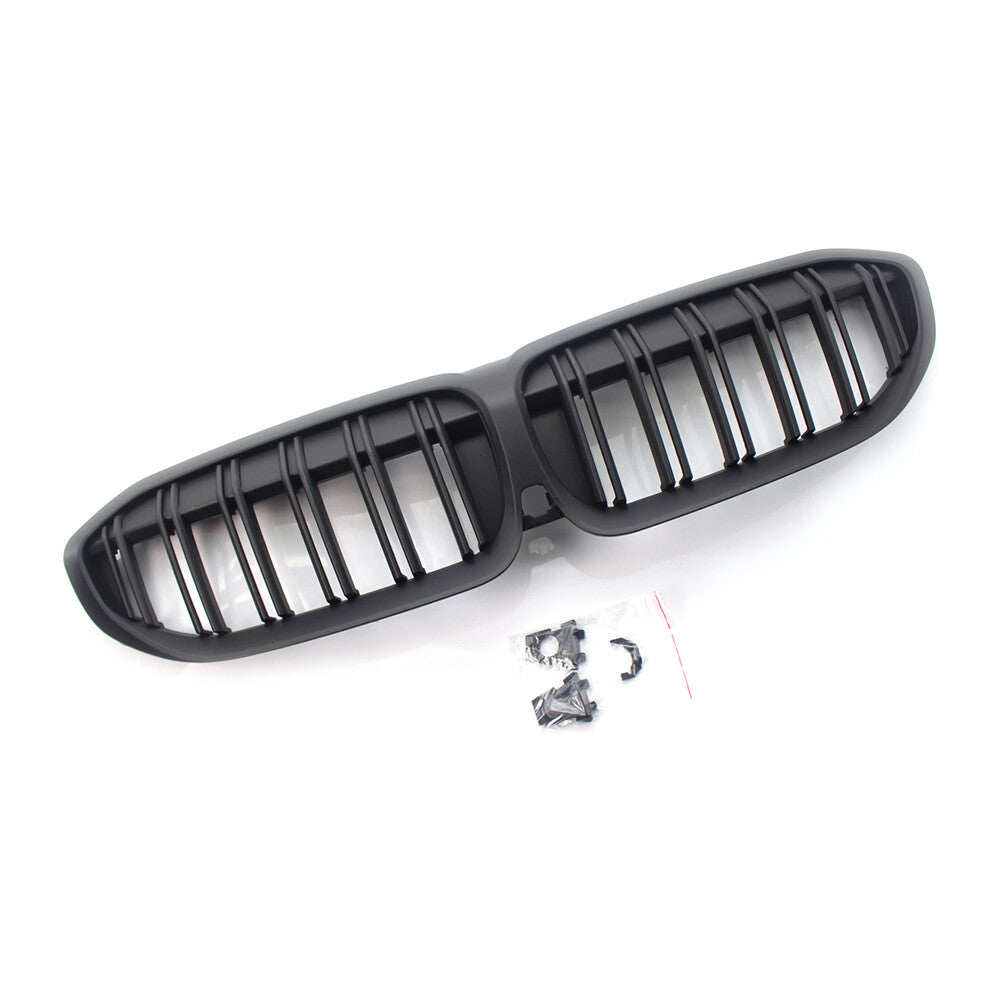 Double Slat Grill for BMW New 3 Series G20 19-20 Matte Black Front Kidney Grille