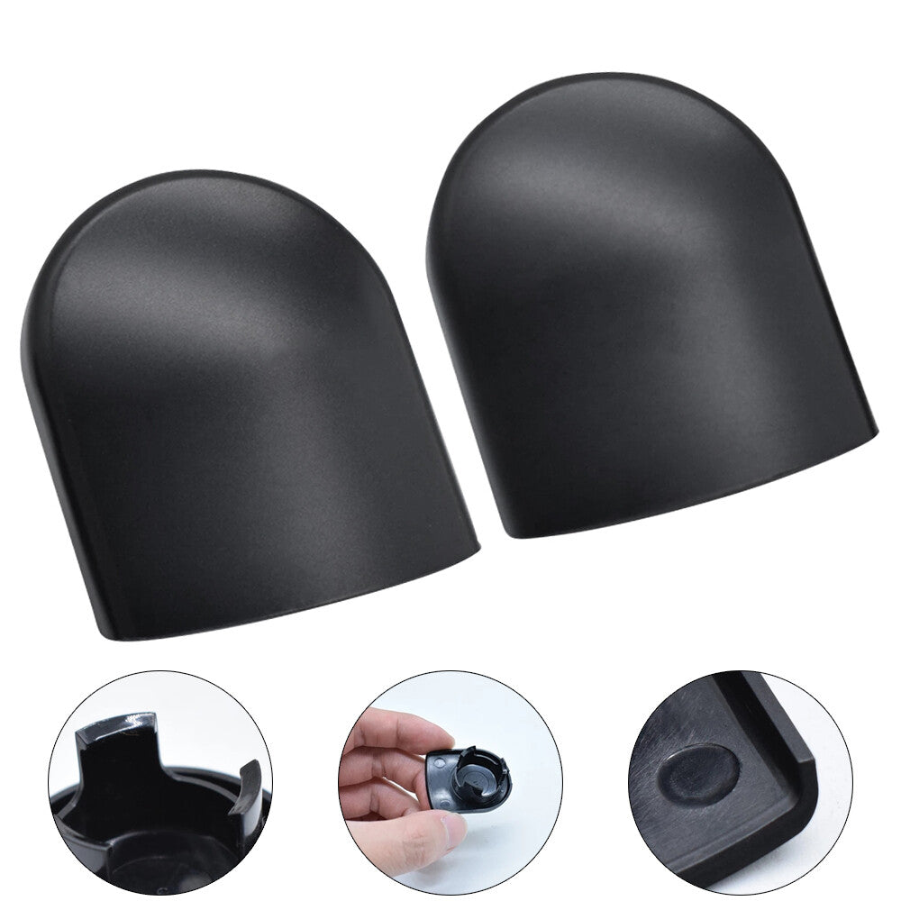 Black Set of 2 Front Windshield Wiper Arm Nut Caps Fits for Buick for Cadillac for Chevrolet Q