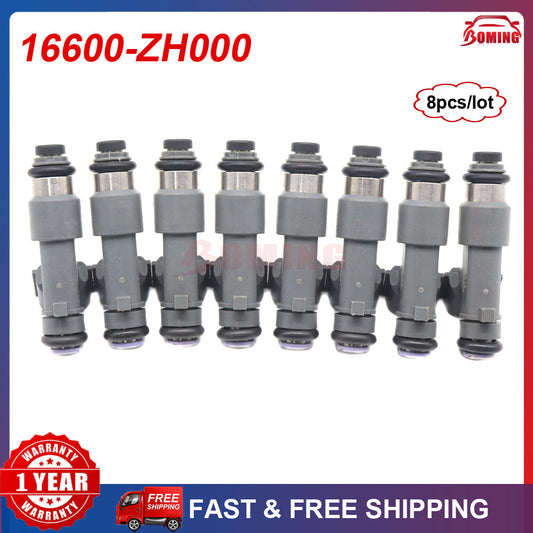 Pack 8pcs Fuel Injectors New for Nissan Titan Flex Fuel 2005-2006 16600-ZH00A