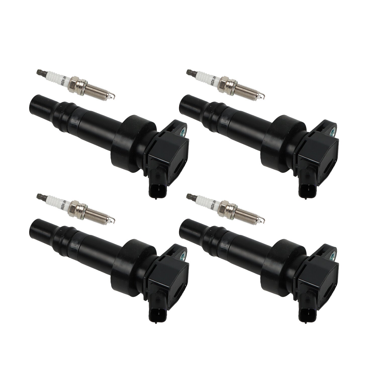 4 Ignition Coil  Iridium Spark Plug for Hyundai Accent/ for Kia Soul 1.6L UF652