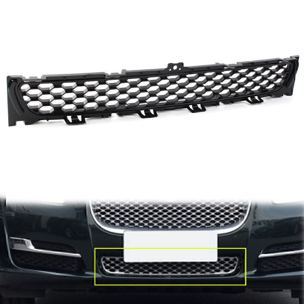 1X Black Front Lower Bumper Grille Mesh Grill for Jaguar XJ 2016-2021 2019 2018
