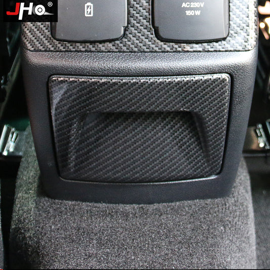 Carbon Fiber Below Rear Armrest Center Console Panel Cover Trim For FordExplorer