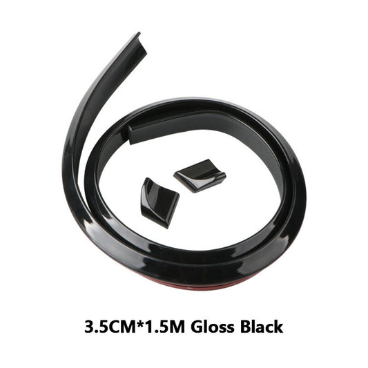 1 x 4.9 ft car trunk boiler roof lip rear wing trim tail fin gloss black
