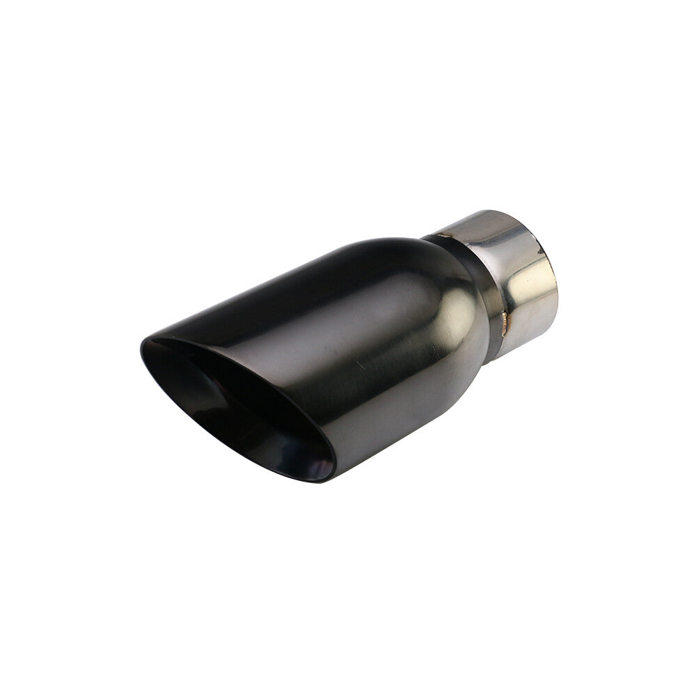 1PC 3 inlet 4 outlet Exhaust End Tips Muffler Black Tip Slant Tip