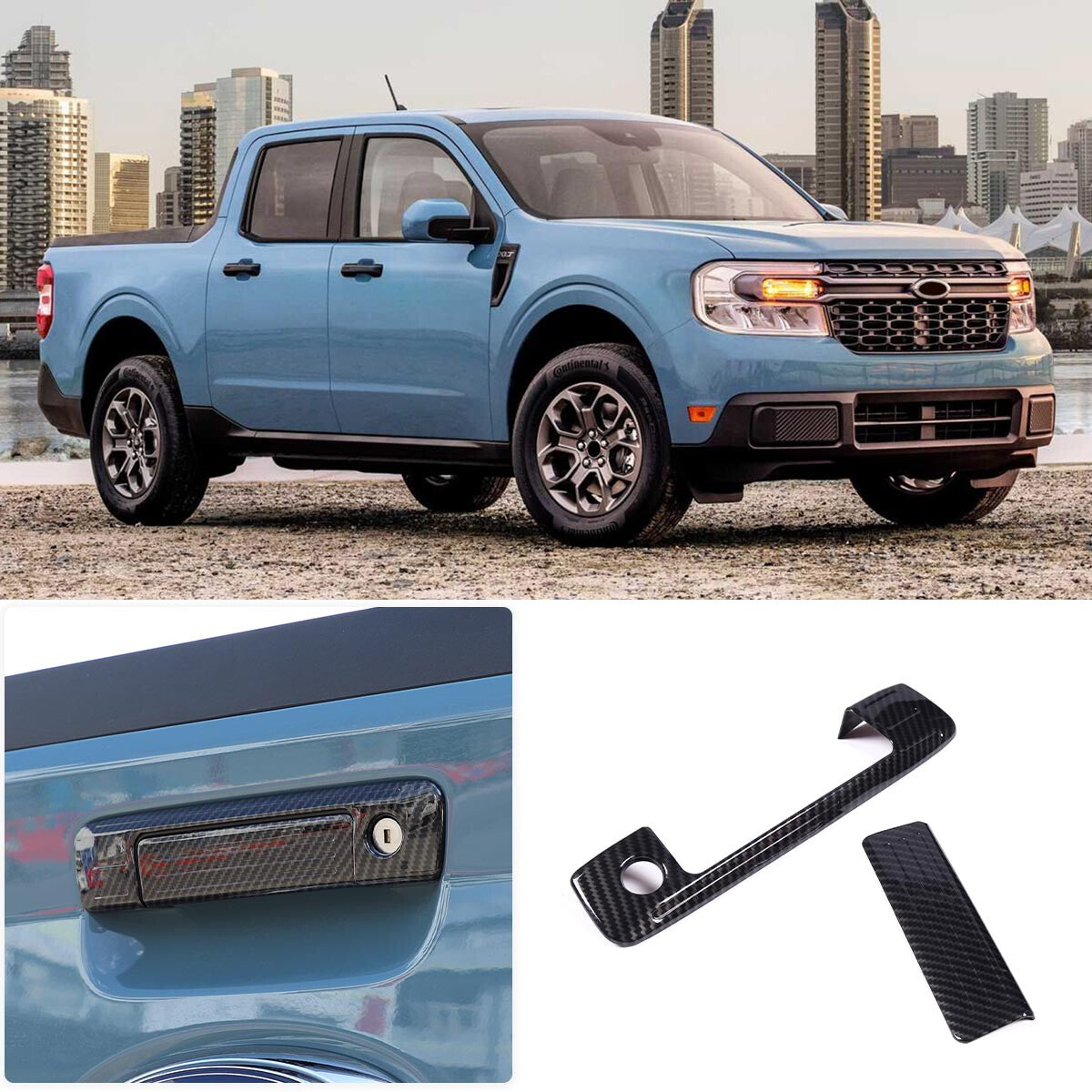 For 19 20 21 22 23 for Altima Glossy Black Side for Smart Door Handle Cover Trim- v
