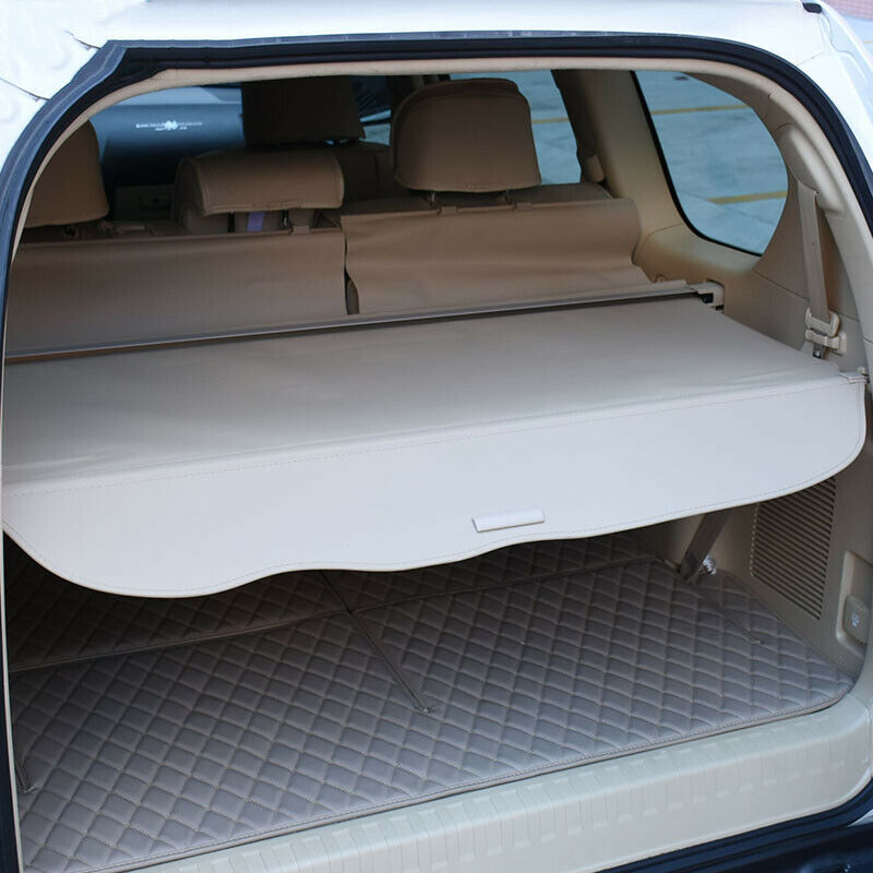Beige Retractable Cargo Cover Trunk Security Shade for Toyota Prado 2010-2021