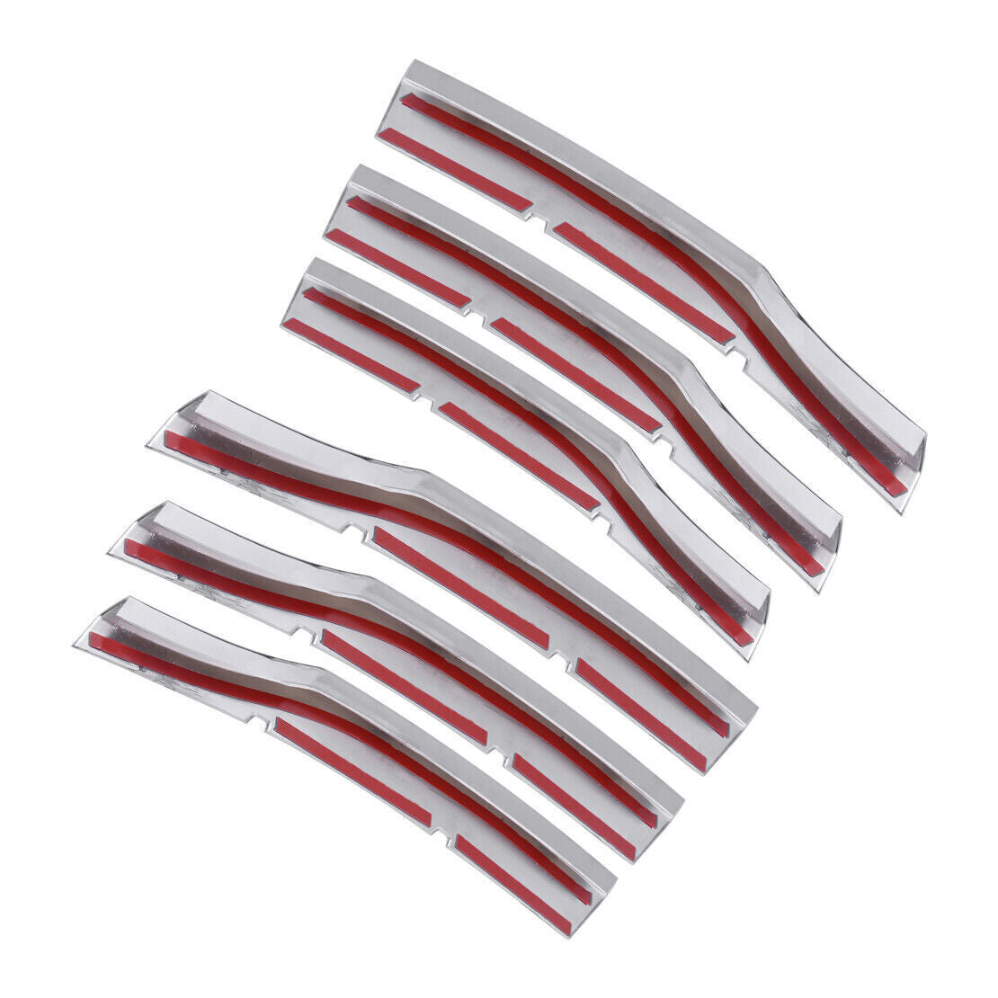 6 Pcs Fit for Honda Accord 4DR 2008-2010 Chrome Front Center Grille Insert Trims