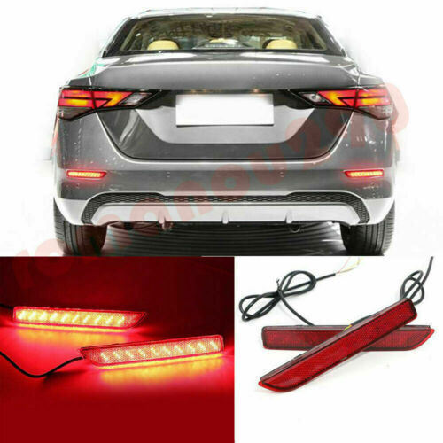 for Nissan Sentra 2020-2023 LED Rear Bumper Fog Lights Brake Lamp/Turn Lights