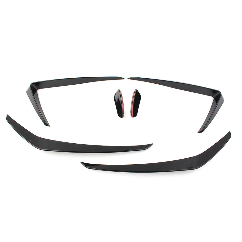 Glossy Black Front Bumper Side Air Vent Cover Kit Trim for VW for Golf 7 2013-16