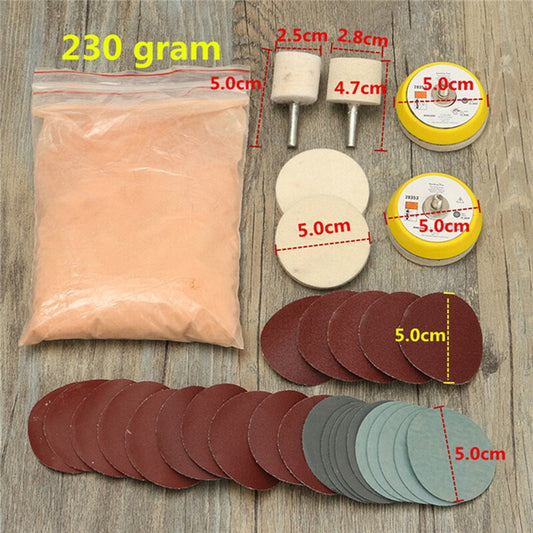 34Pcs Deep Scratch Remover Glass Polishing Kit Car Windscreen Scratch Remover US