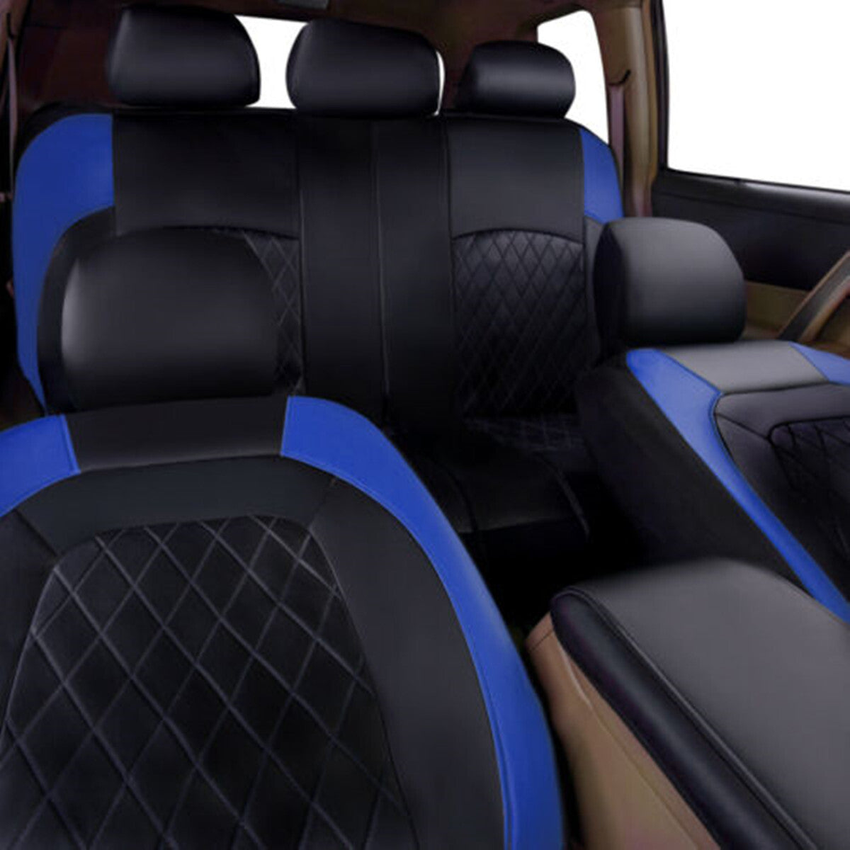 Car for seat covers, full set of backrest cushions, protective polyurethane synthetic leather, waterproof accessories - n