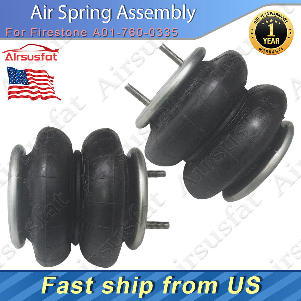 2Pcs Fit Firestone Air Suspension Shock Spring Bag Double Convolute W217600335