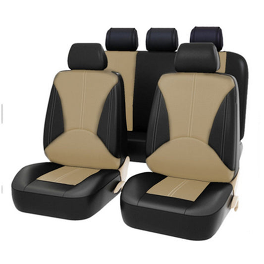 5-seats Car for Seat Cover Protector Full Set PU Leather Four Seasons Accessory Q